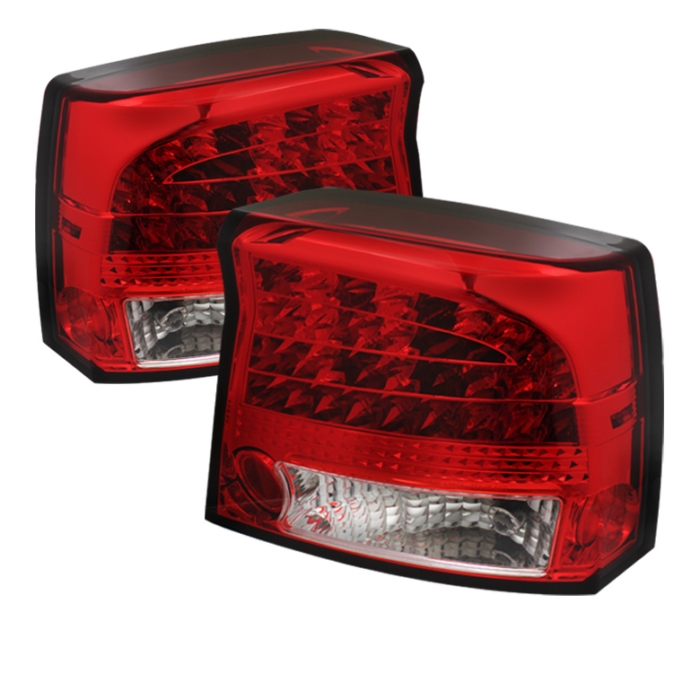 20062010 Dodge Charger LED Red Clear Tail Lights