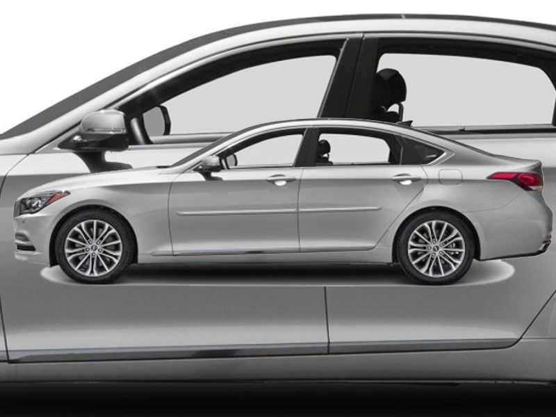 HYUNDAI GENESIS 4 DOOR CHROMELINE PAINTED BODY SIDE MOLDING 2009 2020