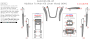 2009-UP Audi Q5 Addition To Main Trim Kit (Over Wood OEM), 19 Pcs