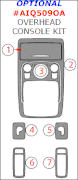 2009-UP Audi Q5 Optional Overhead Console Trim Kit, 7 Pcs