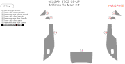 2009-2018 Nissan 370Z Additional To Main Dash Trim Kit, 7 Pcs