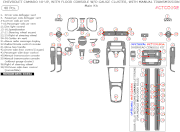 2010 2011 Chevrolet Camaro Basic Dash Trim Kit, w/ Floor Console w/o Gauge Cluster, w/ Manual Transmission, 40 Pcs