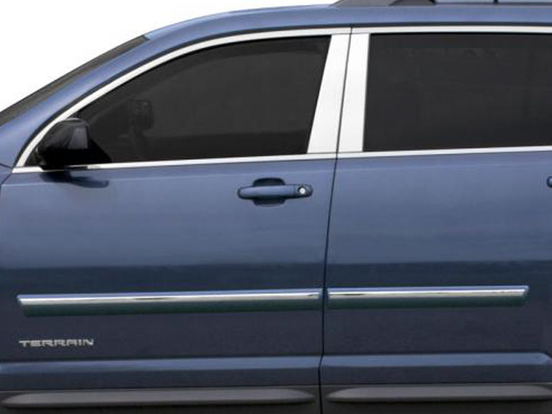 20102017 Chevrolet Equinox Painted Side Moldings w/ Chrome Line Insert