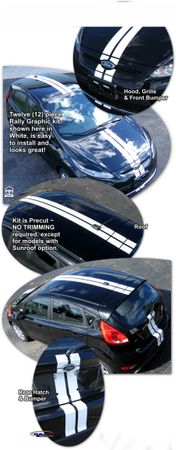 2010 2011 2012 Ford Fiesta 5 Door Rally Stripes Graphics Kit