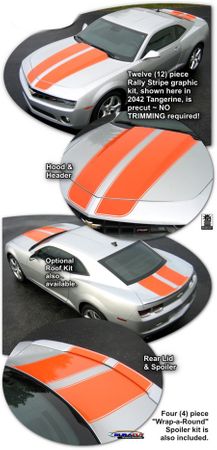 2010-2013 Chevrolet Camaro Rally Stripe Kit 6 (Convertible & Coupe)