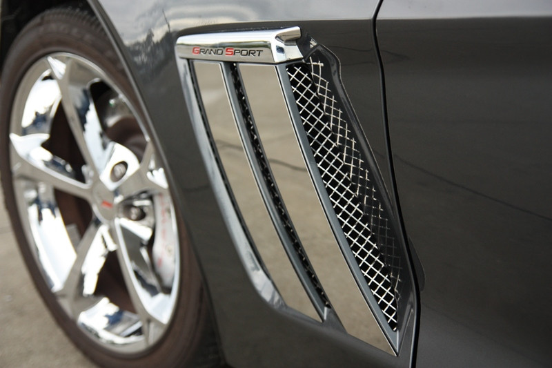 American Car Craft Polished Laser Mesh Side Vent Grilles For C6 Corvette (2005-2013)