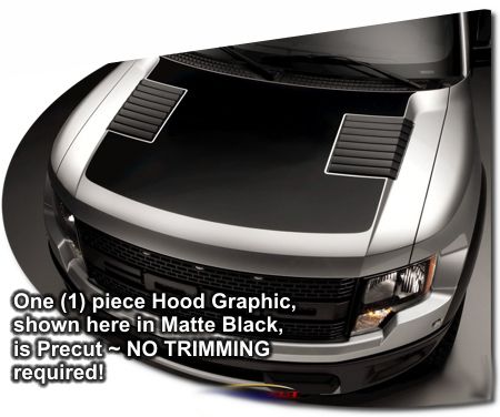 2010-2013 Ford F-150 Raptor Hood Enhancement Graphics Kit 1