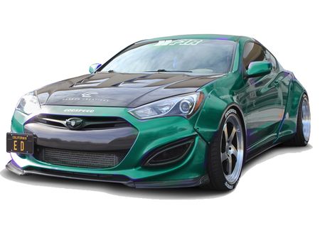 2010-2016 Hyundai Genesis Coupe 2dr Duraflex Circuit 75 MM Fender Flare Kit - 4 Piece