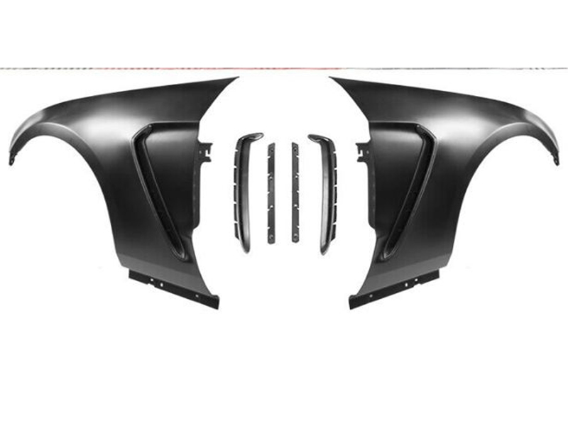 0102014 Ford Mustang GT350 Style Unpainted Black Side Fender Steel