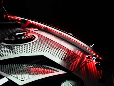 2010-2015 CAMARO - INNER FENDER LINER W/LED ILLUMINATION FOR FACTORY HOOD | STAINLESS, CHOOSE LED COLOR