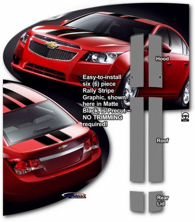 2010-2015 Chevrolet Cruze Rally Stripes Graphics Kit 1