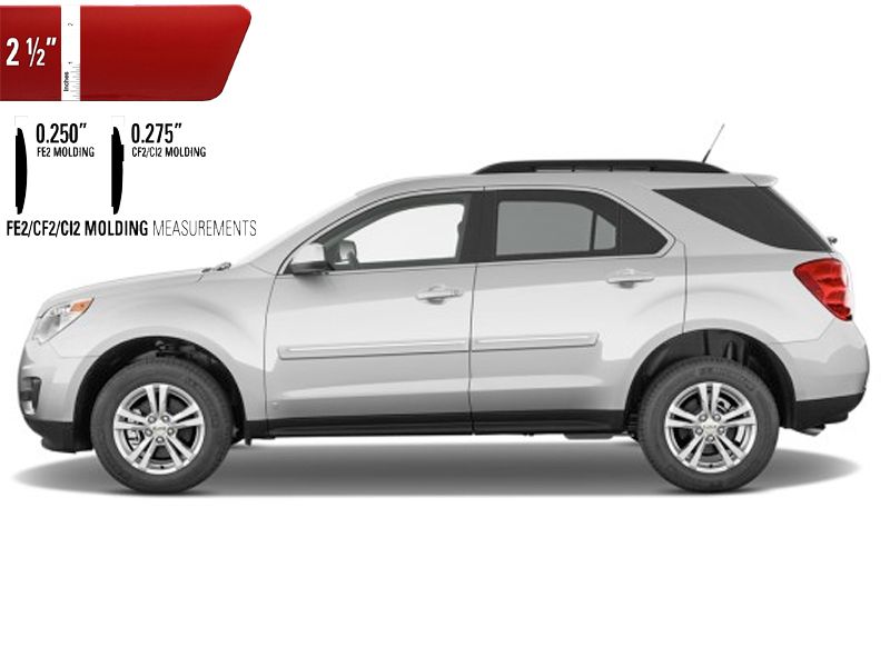 20102017 GMC TERRAIN CHROMELINE PAINTED BODY SIDE MOLDING