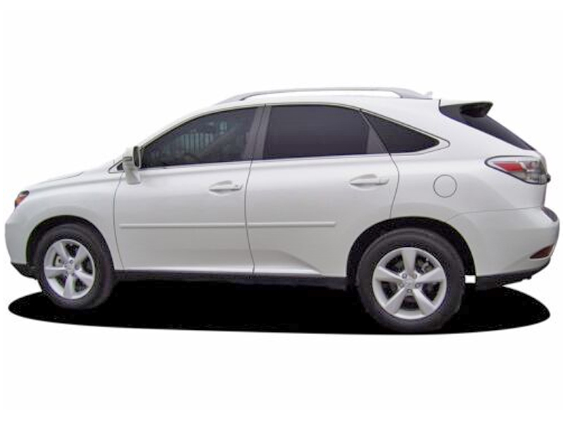 2010 Lexus RX350 Painted Body Side Moldings w/ Chrome Line Insert