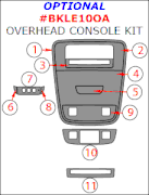 2010-2013 Buick Lacrosse Optional Overhead Console Trim Kit, OEM Match, 11 Pcs