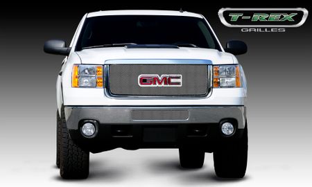 2011 2012 GMC Sierra HD 2500 3500 Sport Series Formed Mesh Grille w/ Logo - Triple Chrome Plated