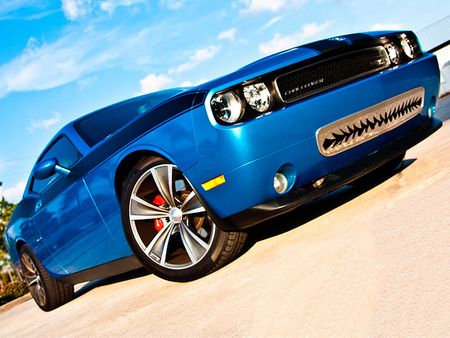 2011-2014 Challenger Polished Lower Front Grille Shark Tooth ACC 152011