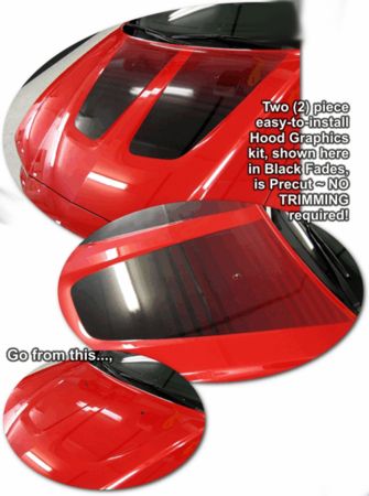 2011-2014 Dodge Charger Hood Graphics Kit 2