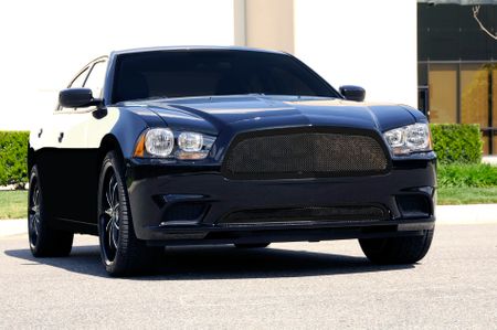 2011-2014 Dodge Charger Upper Class All Black Stainless Mesh Grille