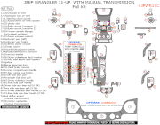 2011 Jeep Wranger w/ Manual, Full Interior Dash Trim Kit, 67 Pcs