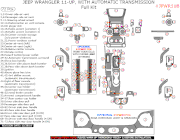 2011 Jeep Wrangler w/ Auto, Full Interior Dash Trim Kit, 72 Pcs