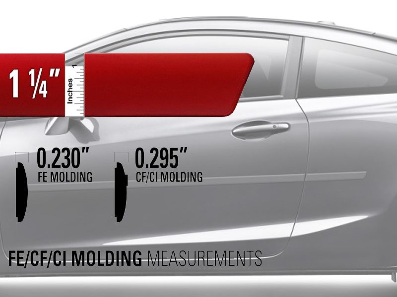 20122015 HONDA CIVIC 2 DOOR PAINTED BODY SIDE MOLDING