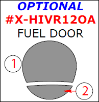 2012 Hyundai Veloster Optional Fuel Door Trim Kit, 2 Pcs