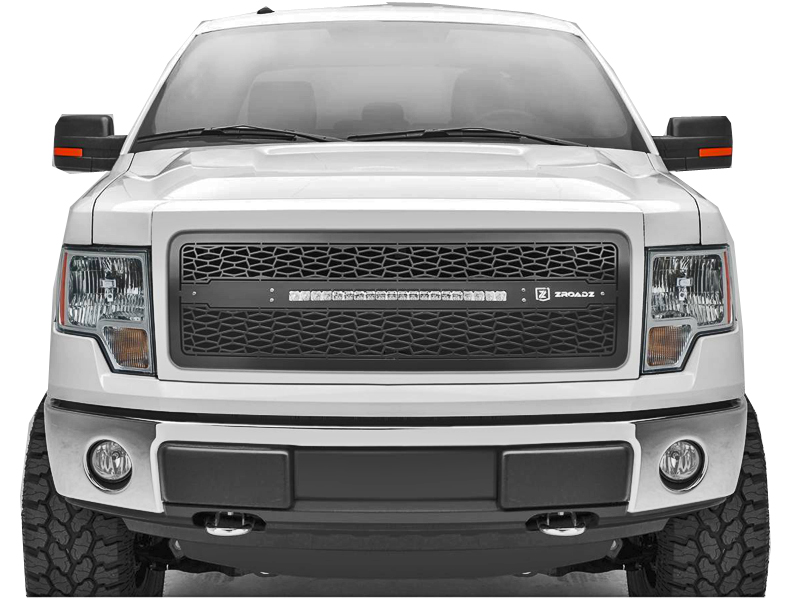 T-Rex ZROADZ Series 2015-2016 Ford F150 w/ Forward Facing Camera, LED Lighted Grille w/ One 20 Inch Slim single row 2pc Grille (Black)