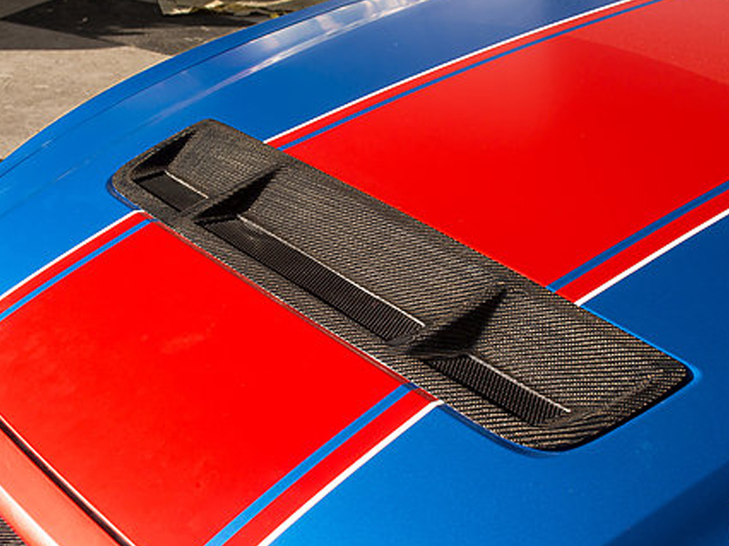 2013 2014 Mustang Carbon Fiber GT500 Style Hood Vent
