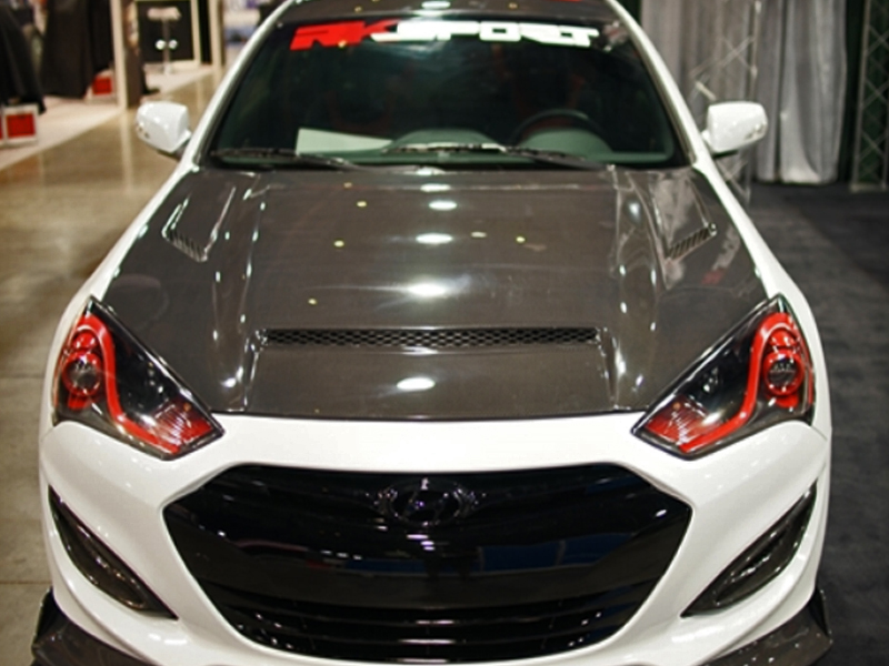 20132016 Genesis Coupe Carbon Fiber Ram Air Hood 49012010