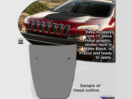 2014-Current Jeep Cherokee - Trailhawk Style Hood Enhancement Graphic Kit 1 	