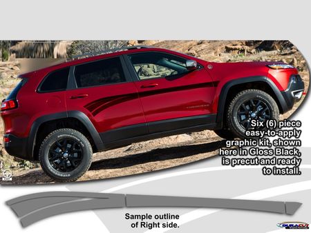  2014-Current Jeep Cherokee Body Side Graphics Kit 2
