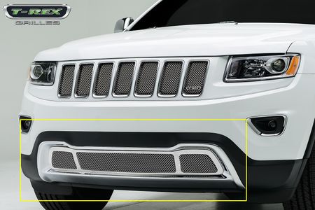 2014 Jeep Grand Cherokee - Upper Class Triple Chrome Plated Bumper Mesh Grille (Will not fit vehicles with adaptive cruise control or SRT8)