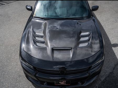 Trufiber TC20022-A80 Charger Viper Styled Carbon Fiber Heat Extractor Hood 2015-2023