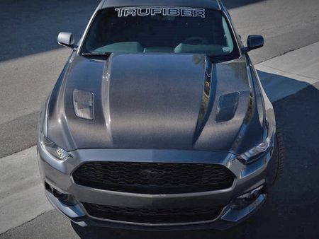 2015-2017 Mustang Carbon Fiber A49-3" Heat Extractor Hood
