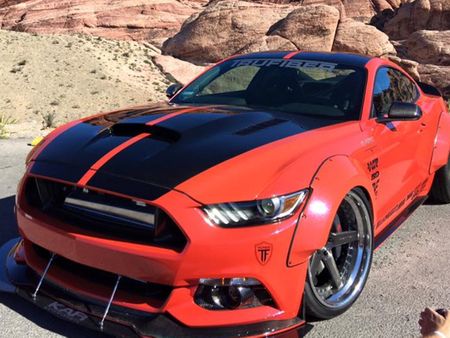 2015-2017 Mustang Fiberglass Ram Air Hood TruFiber TF10026-A72