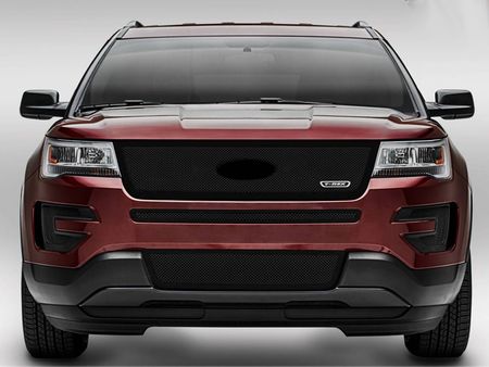 2016-2017 Explorer Upper Class Main Grille - Black Powder Coated Formed Mesh