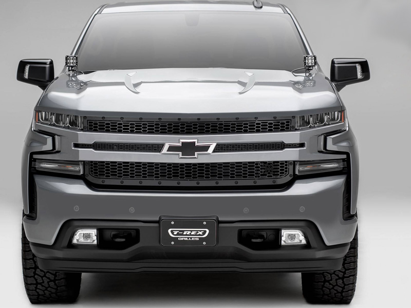 T-Rex 2019 Chevrolet Silverado 1500 X-Metal Grille, 1 Pc, Replacement (Black Mild Steel)