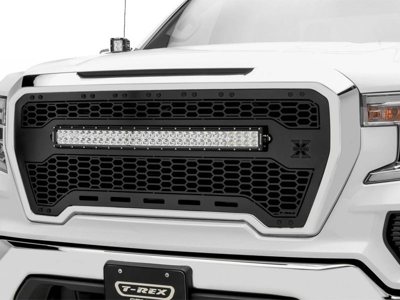 T-Rex 2019 Chevrolet Silverado 1500 Stealth Laser Torch Grille, 1 Pc, Replacement (Black Mild Steel)