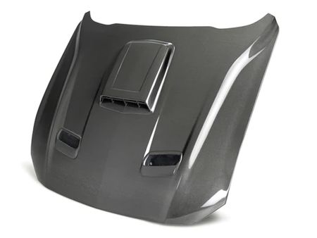 2021-2023 FORD MUSTANG MACH 1 DOUBLE SIDED TYPE-SK CARBON FIBER HOOD