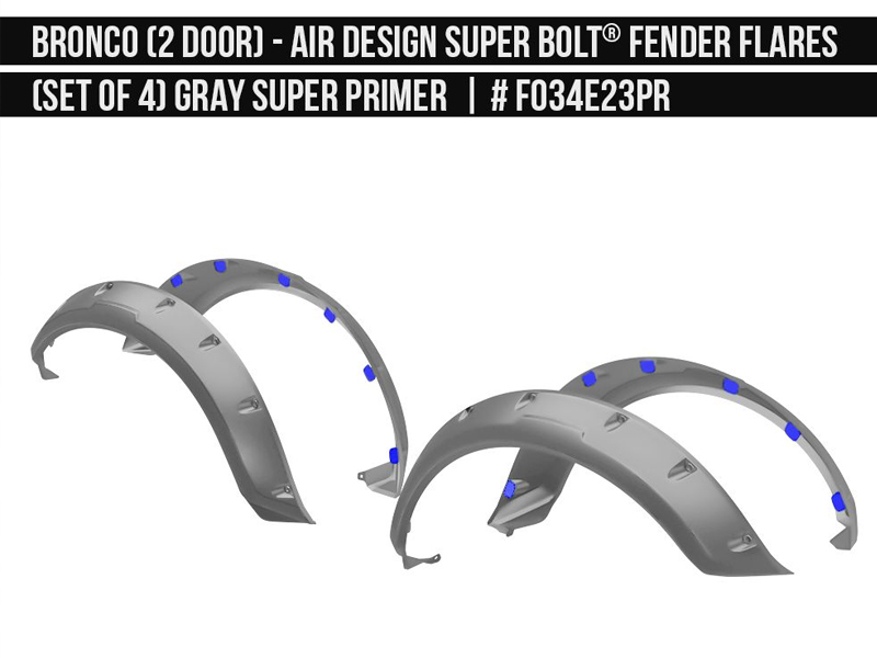 20212023 Ford Bronco Air Design Super Bolt® Fender Flare Set 2Door
