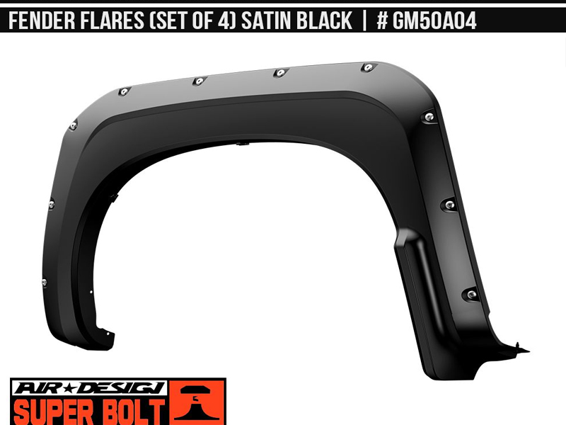 20222023 Chevrolet Silverado Fender Flares Super Bolt 4PC