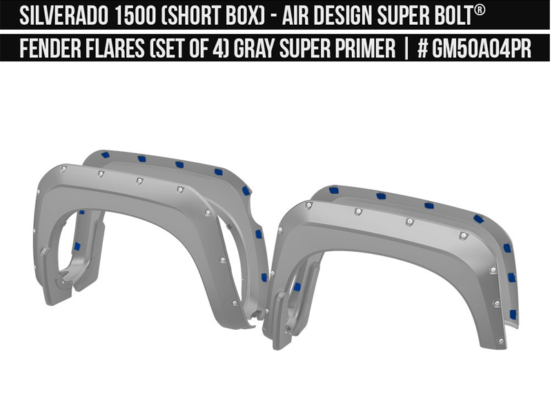 20222023 Chevrolet Silverado Fender Flares Super Bolt 4PC