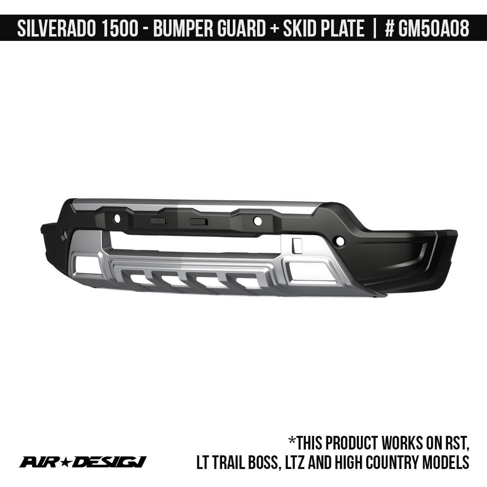 20222023 Chevrolet Silverado Front Bumper Guard and Skid Plate RST