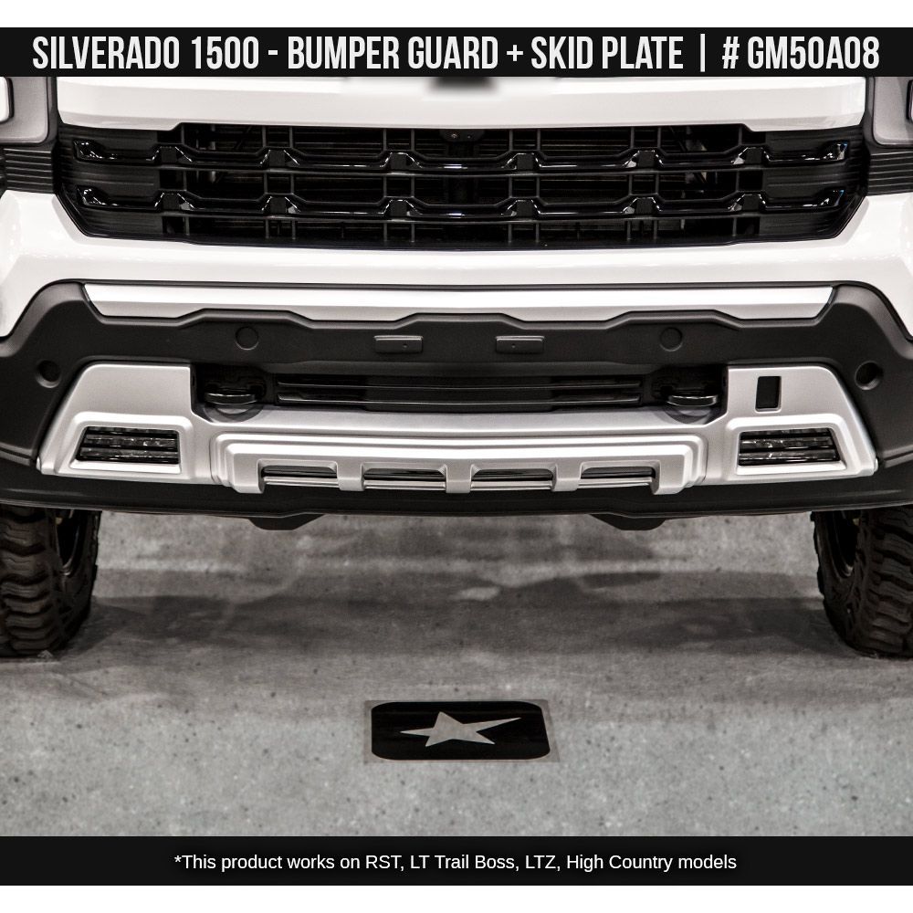 20222023 Chevrolet Silverado Front Bumper Guard and Skid Plate RST