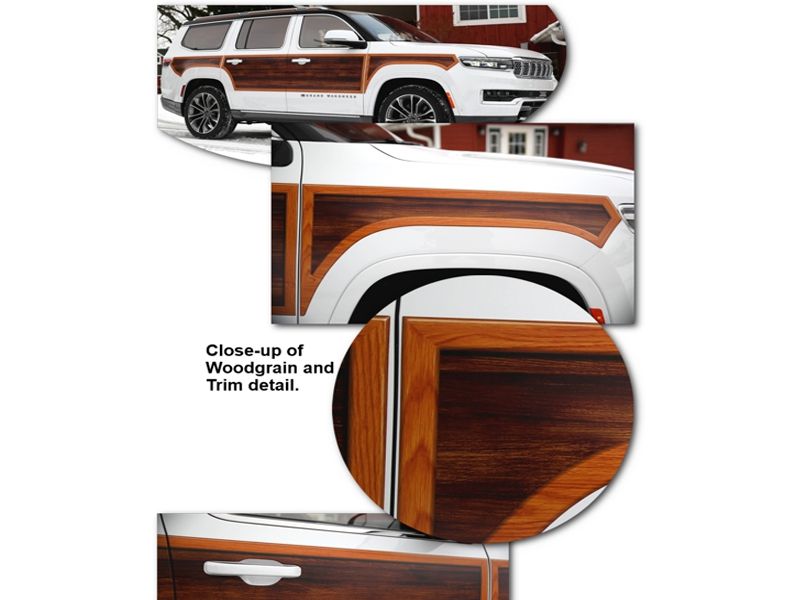 20222023 Jeep Grand Wagoneer Or Wagoneer Wood Panel Graphic Kit 2