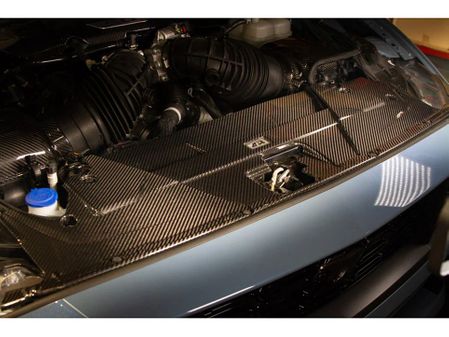 2024 2025 Ford Mustang Carbon Fiber Radiator Cooling Cover