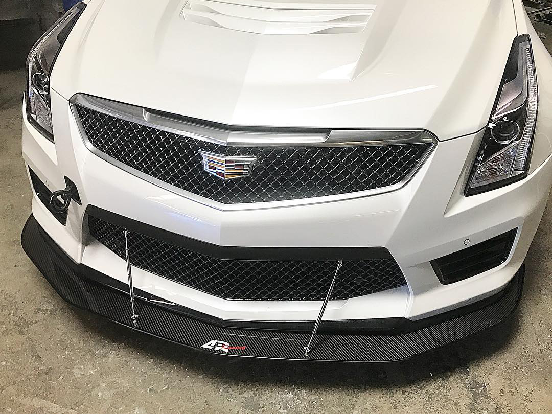 APR CW688081 Cadillac ATSV Carbon Fiber Front Wind Splitter 20162019