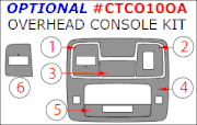 Chevrolet Camaro Optional Overhead Console Kit, 6 Pcs 2010-2015