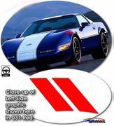 Chevrolet Corvette C4 Grand Sport Factory Style Precut Hash Mark Decal Kit 1984-1996