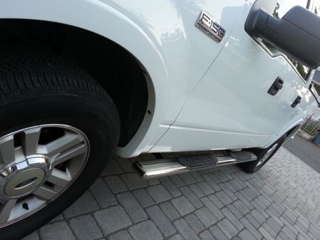 Ford F150 5" Oval Nerf Bars Bullet  Cab Length Stainless Steel 2004-2008